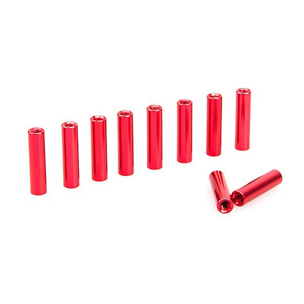 Rctimer M3x18mm Aluminum Standoff (10pcs, red)