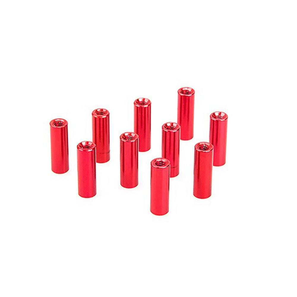 Rctimer M3x15mm Aluminum Standoff (10pcs, red)