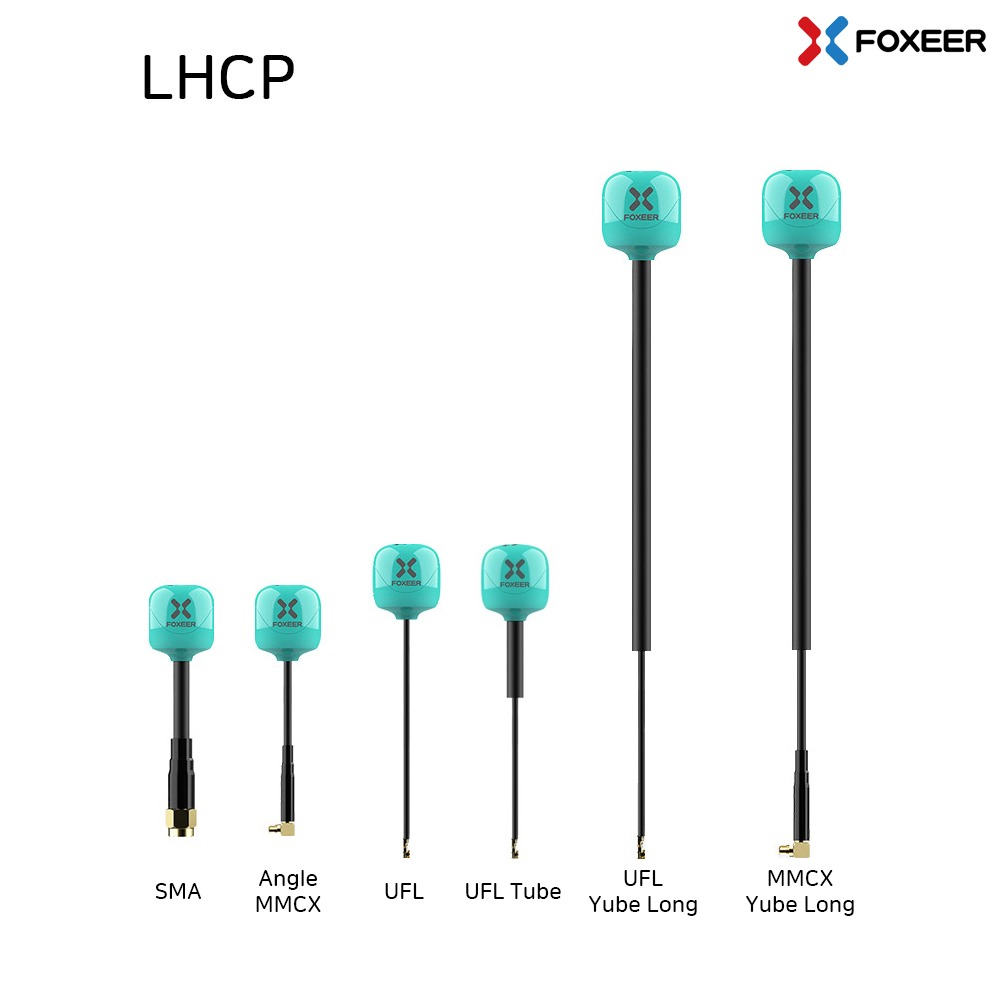 폭시어 Lollipop 4 Plus High Quality 5.8G 2.6dBi FPV Omni LDS Antenna (LHCP, Teal Blue)